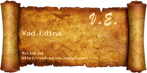 Vad Edina névjegykártya